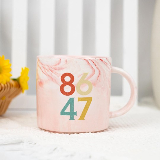 8647 Anti Trump Retro Vintage, 86 47 Marble Mugs