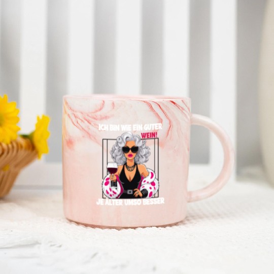 I'm Like A Fine Wine, Better With Age Statement Marble Mugs