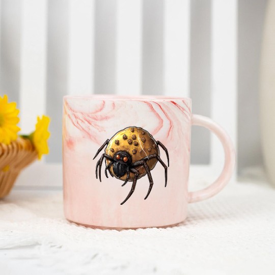 Donut Spider Funny Creative Motif Marble Mugs