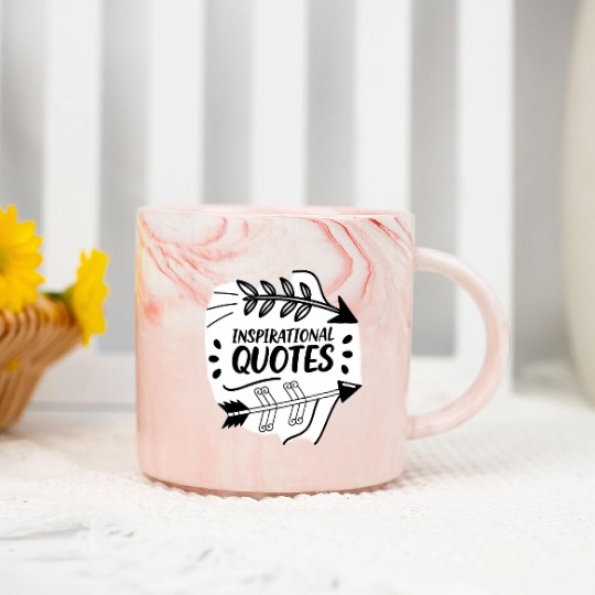 Rise & Grind – Motivational Quote Marble Mugs