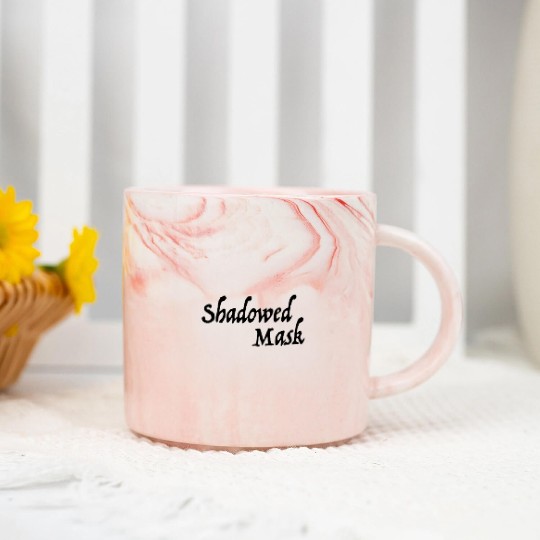 Shadowed Mask Name Marble Mugs