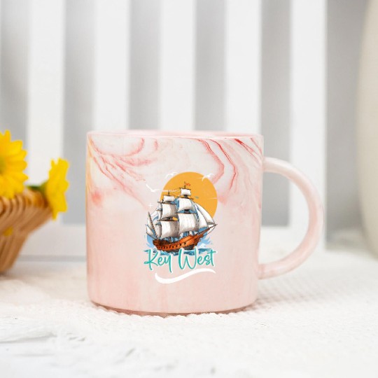 KEY-WEST FLORIDA Sunshine-State West Keys Marble Mugs