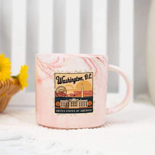 Washington DC Souvenir and Political Gift Idea Marble Mugs