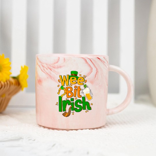 Wee Bit Irish Marble Mugs Drinking Irish Lover