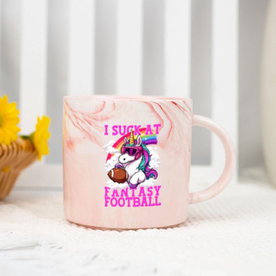 Fantasy Football Loser Unicorn I Suck At Fantasy Marble Mugs