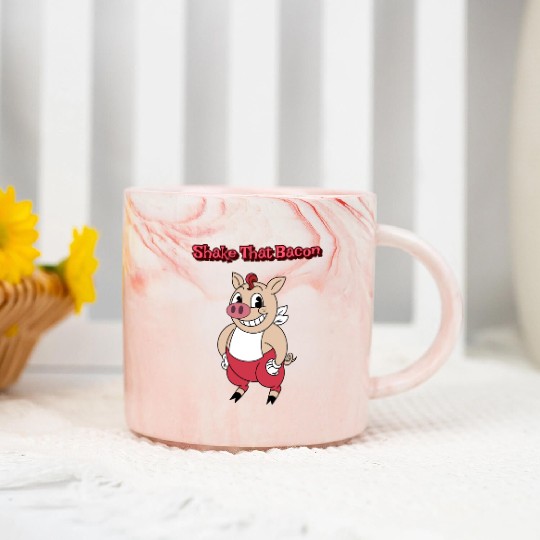 Dancing Pig | Shake That Bacon | Unisex | Marble Mugs