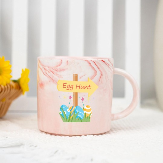 Egg Hunt Adventure – Fun & Festive Easter Apparel Marble Mugs