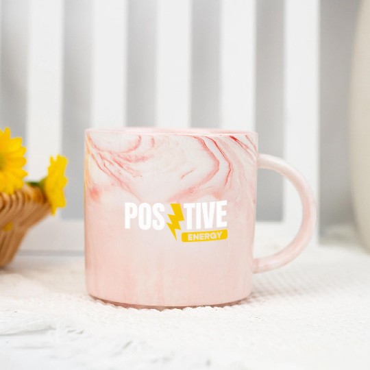 Positive Energy Lightning Bolt Marble Mugs
