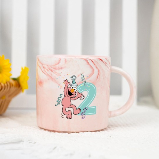 Sesame Street Birthday Design With Elmo Two Years Marble Mugs