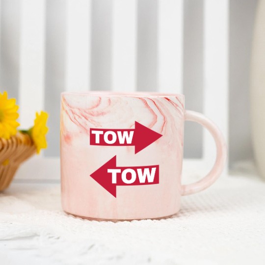 tow arrow red moving automotive because racecar Marble Mugs
