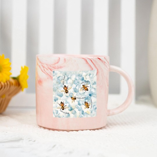 Bumble bee be kind of a bitch funny bug insect Marble Mugs
