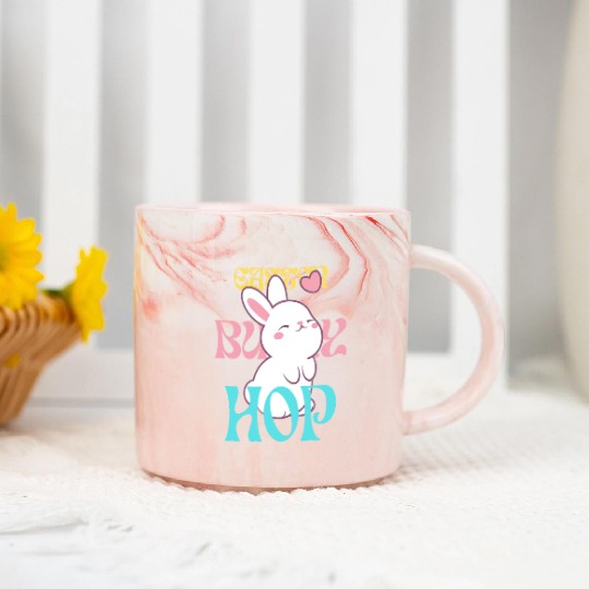 Easter Bunny Hop - Holiday Marble Mugs