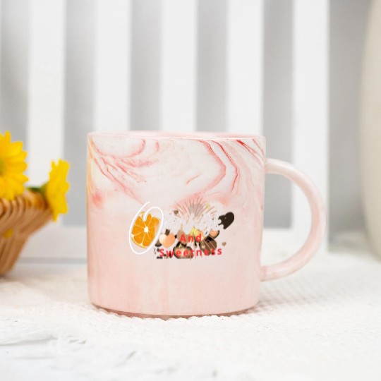Orange and sweetness Marble Mugs