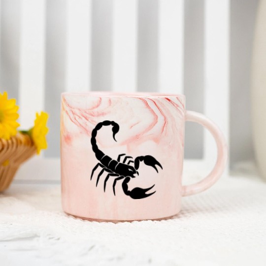 Bold Scorpion Vector Design – Tribal Wild Insect Marble Mugs