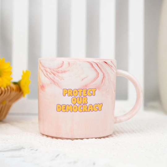 Protect Our Democracy Marble Mugs