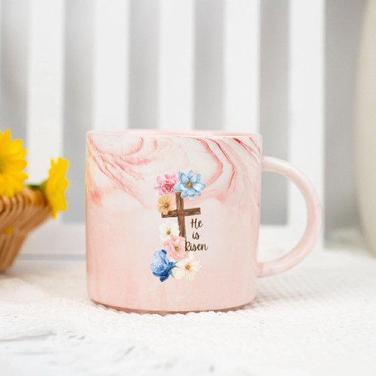 He is Risen Marble Mugs