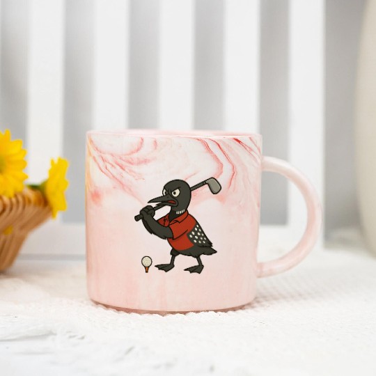 Angry Golf Loon Marble Mugs