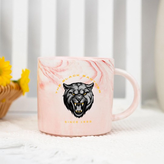 Fierce Black Panther Marble Mugs – Bold,Wild & Stylish