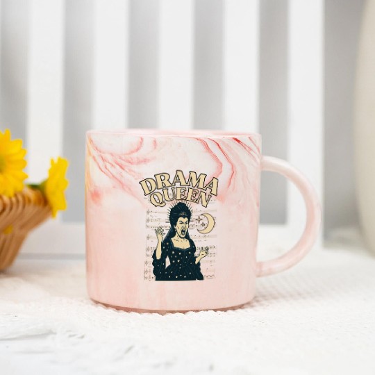 Drama Queen – Loud, Proud, and Slightly Unhinged Marble Mugs