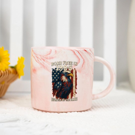 Born Free in 1996 - 29 Years of Liberty Marble Mugs