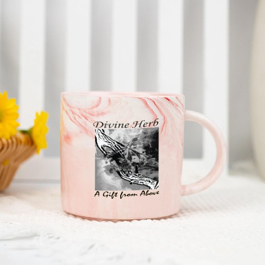Divine Herb – A Gift from Above Marble Mugs