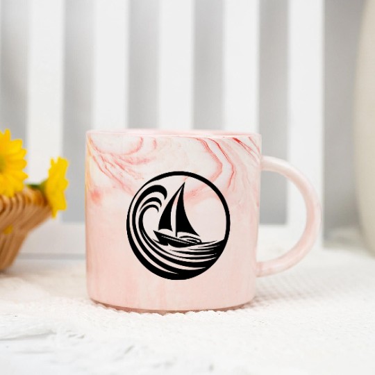 When Life Makes Waves, Just Sail On Marble Mugs