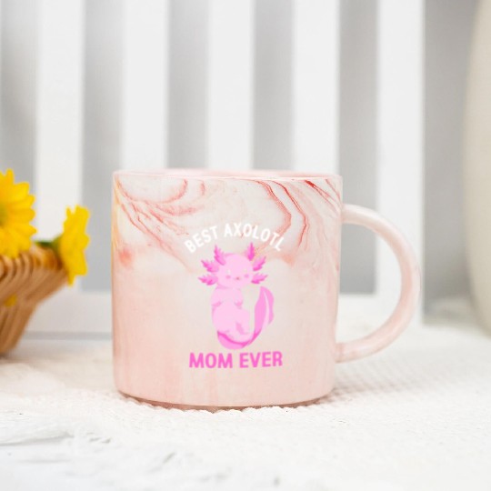 Axolotl Mom Salamander Marble Mugs