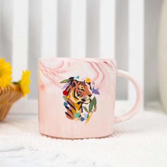 Abstract Tiger in an Artistic Style Marble Mugs