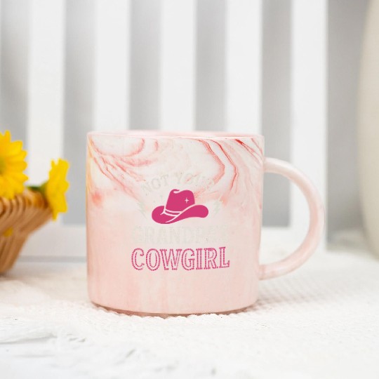 Soft Cowgirl Floral Rodeo Western Aesthetic Horse Marble Mugs