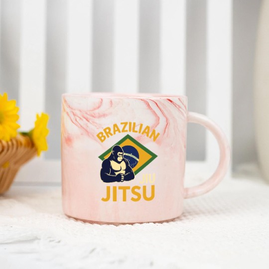 Brazilian Jiu Jitsu Gorilla Marble Mugs