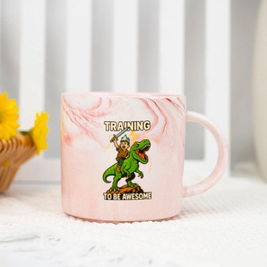 Training to be Awesome Motivational Words Marble Mugs