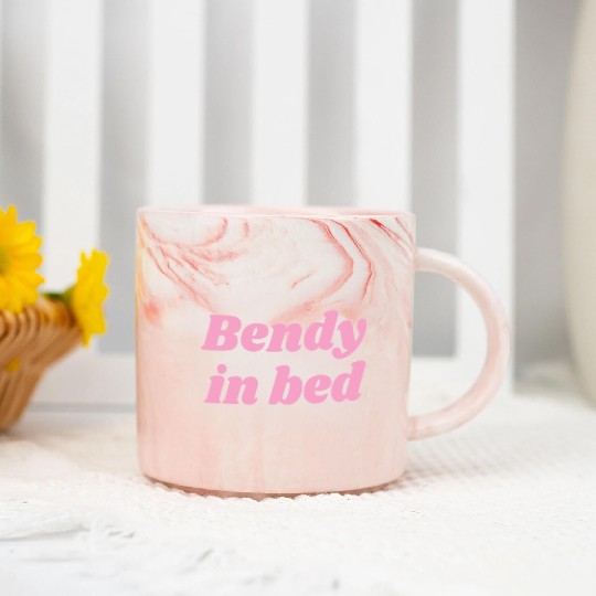 Bendy in Bed | Funny Flirty for Flexible Folks Marble Mugs