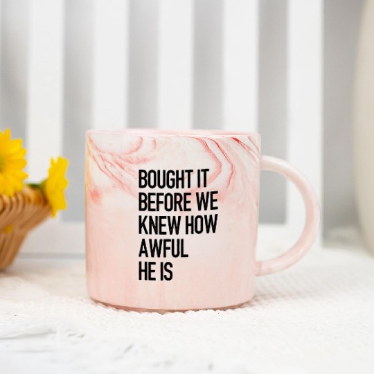 Bought it - Anti Elon Musk bumper Funny saying Marble Mugs