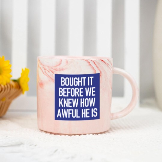 Bought it - Anti Elon Musk bumper Funny saying Marble Mugs