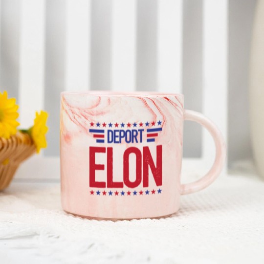 Deport Elon Musk Bumper Anti Fascist Marble Mugs