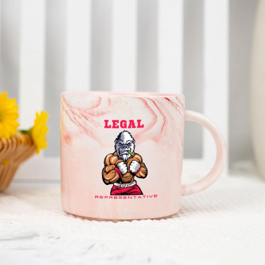 Legal Representative Boxing Gorilla – Power & Jus Marble Mugs