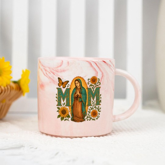 Mexican Mom Mexican Heritage Virgen De Guadalupe Marble Mugs
