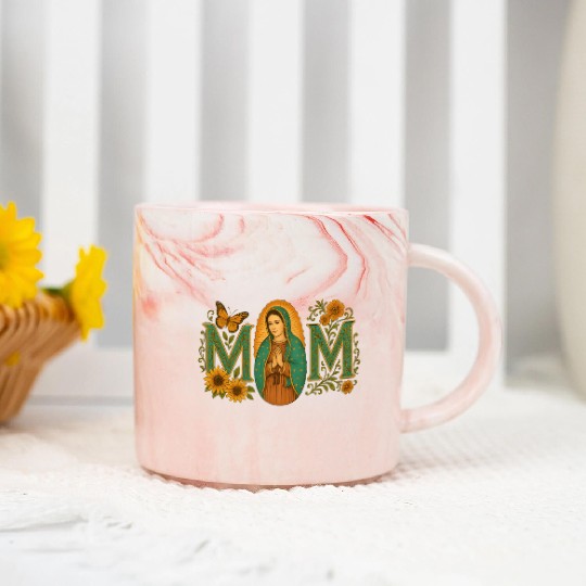 Mexican Mom Mexican Heritage Virgen De Guadalupe Marble Mugs