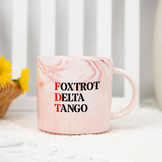 Foxtrot Delta Tango Marble Mugs