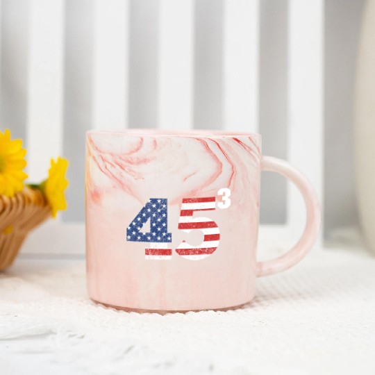 Trump 2028 45³ President Trump '28 45 Cubed45³ swe Marble Mugs