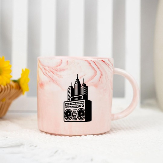 rap music, city life, streetwear, Urbanwear Marble Mugs
