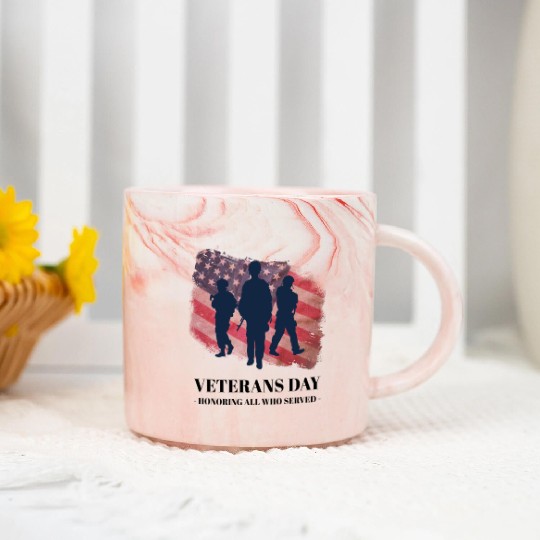 Memorial Day Patriotic Marble Mugs