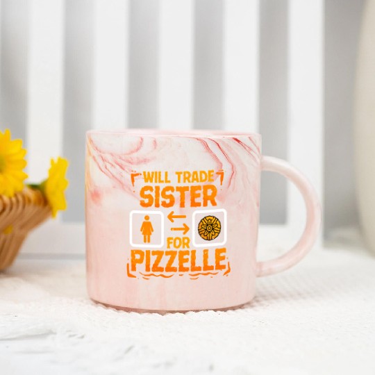 Pizzelle Waffle Will Trade Sister For Pizzelle Marble Mugs