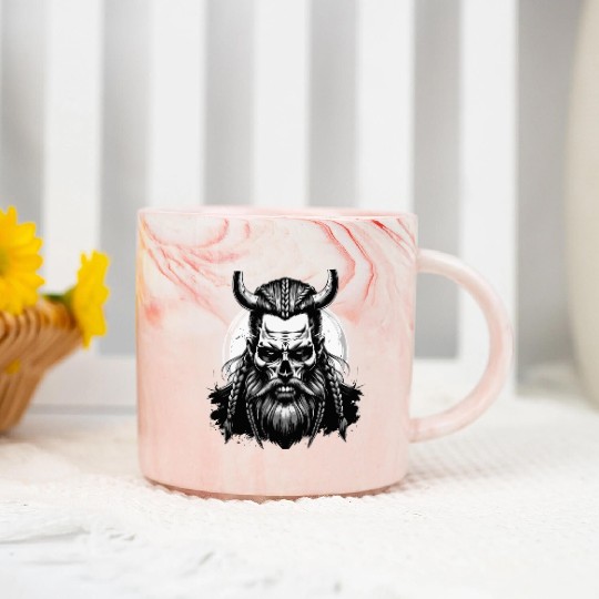 Viking Warrior Man Odin Thor Norman Walhalla Marble Mugs