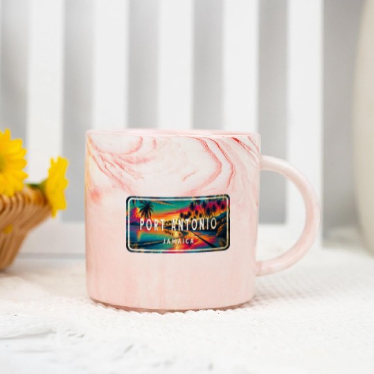 Port Antonio Jamaica - Caribbean Island Paradise Marble Mugs