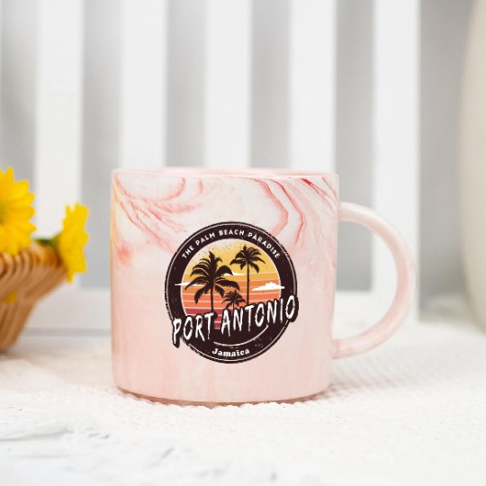 Port Antonio Jamaica - Caribbean Island Paradise Marble Mugs