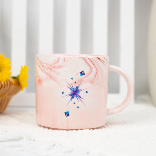 Vibrant Geometric Explosion in Neon Colors Marble Mugs