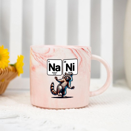 Nani Raccoon Marble Mugs
