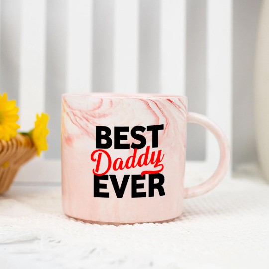BEST DAD EVER Marble Mugs