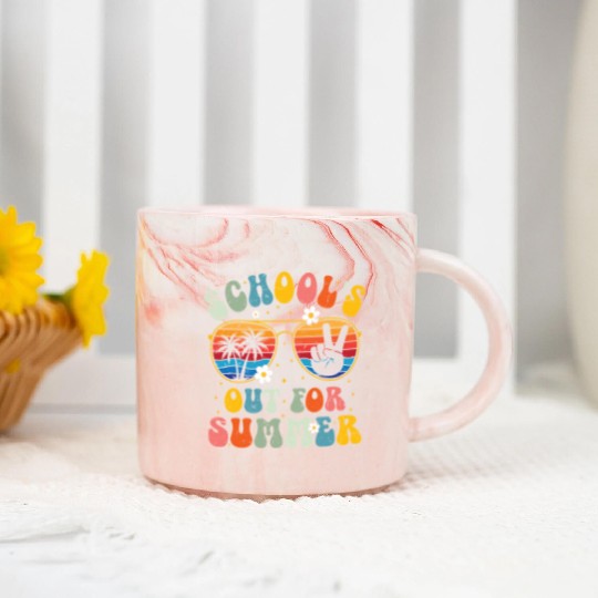 Schools Out For Summer Last Day Of School Marble Mugs